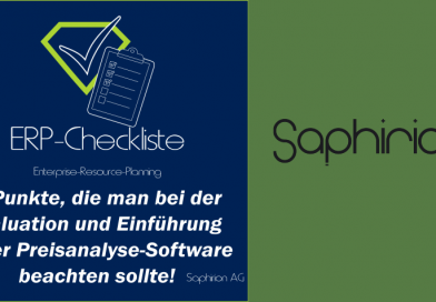 ERP-Checkliste von Saphirion: 3 Punkte, die man bei der Evaluation und Einführung  einer Preisanalyse-Software beachten sollte!